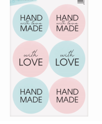 Наклейки на подарки Hand Made, 9 × 16 см Изображение Наклейки на подарки Hand Made, 9 × 16 см